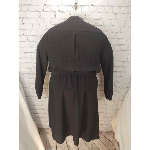 Justfab Womens Size XL Black Asymmetrical Wrap Dress - Picture 7 of 7